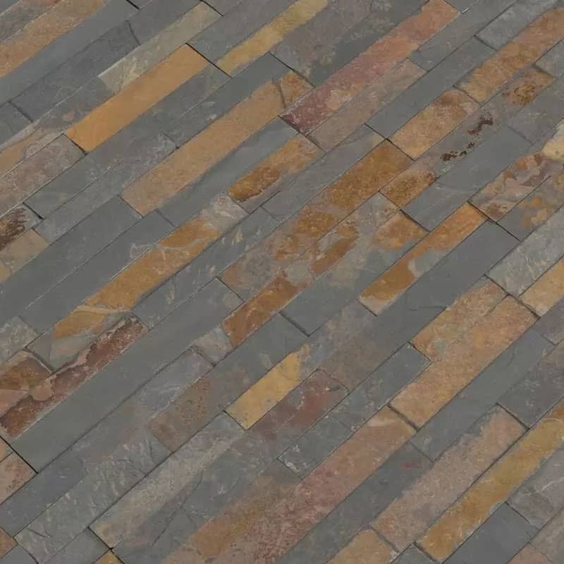 Gold Rush Mini Slate Stacked Stone Ledger Panels - M-Series