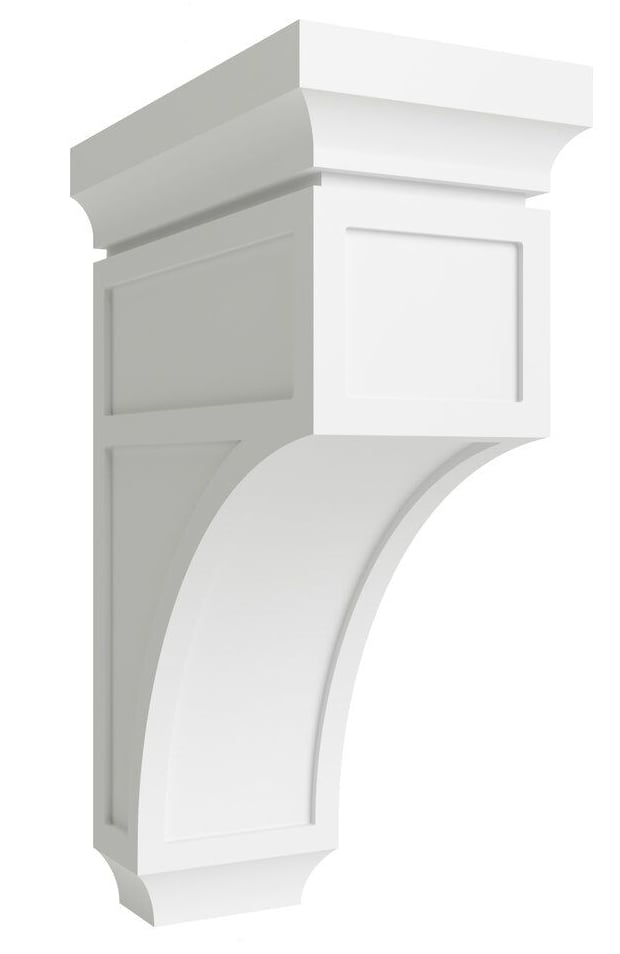 Classic White Large Recessed Accent Corbel, Woodcabinets4less-Color Image