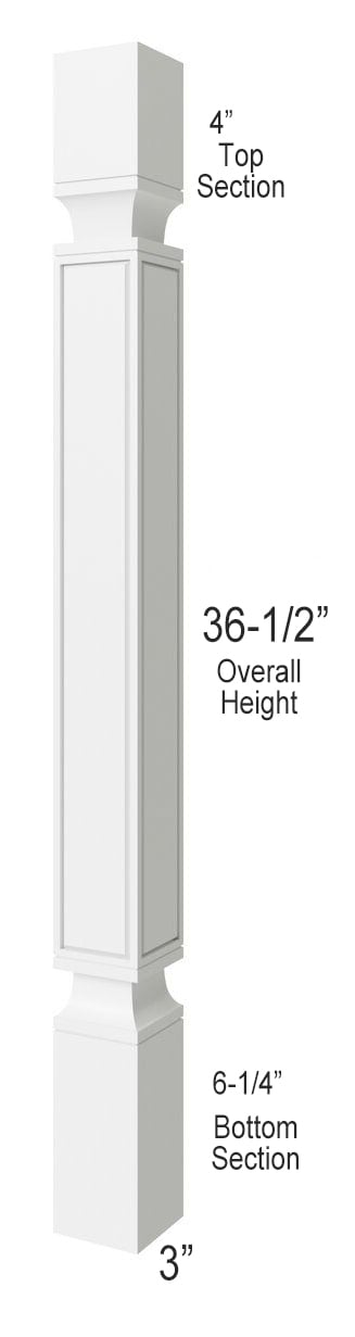 Classic White Trimmable Full Decorative Leg, 36-5X3X3 WoodCabinets4Less-Color Image