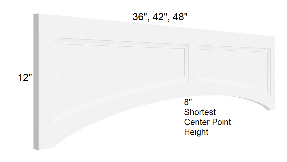Classic White Raised panel white valance 48