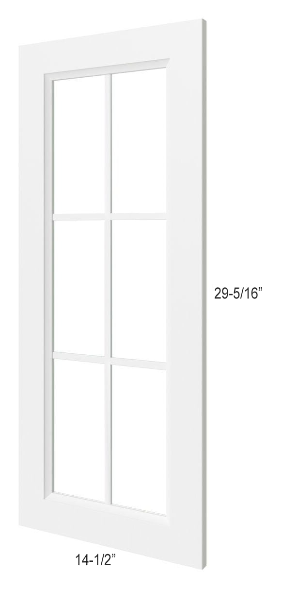 Classic White Mullion Glass Door Fits 15