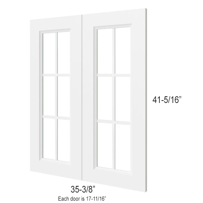 Classic White Mullion Glass Door Fits 36