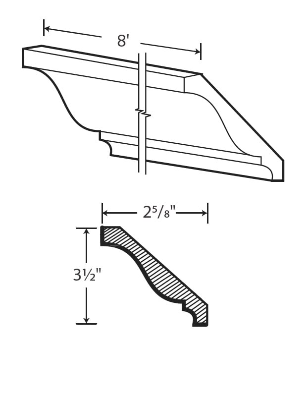Timeless Pewter Large Profile Crown Molding
