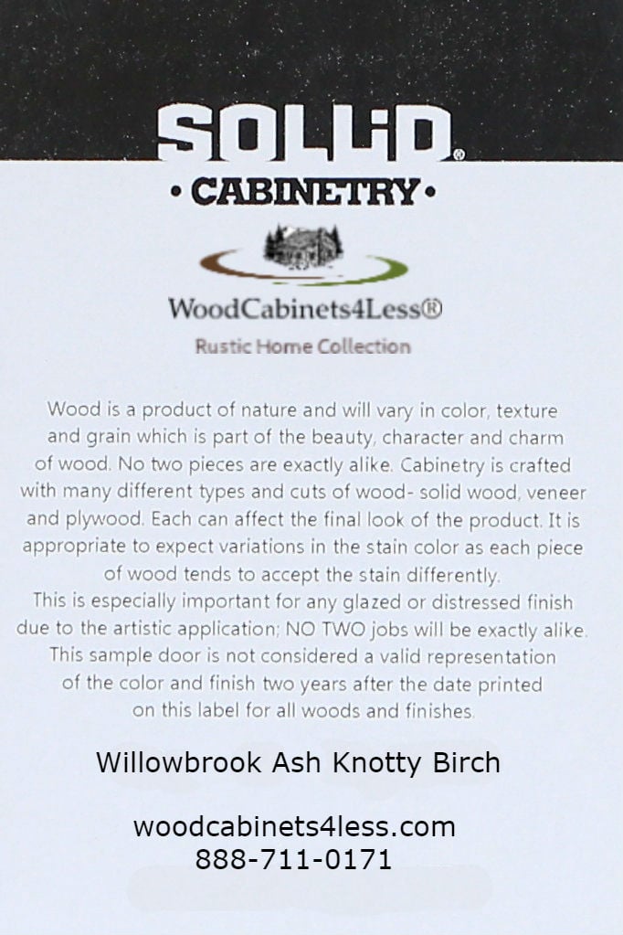 WoodCabinets4Less, Willowbrook  Cabinetry Informational Label