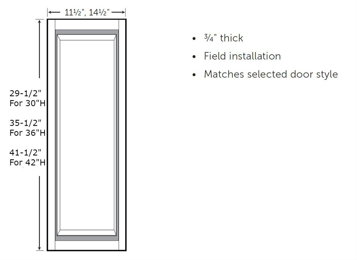 WoodCabinets4Less, Willowbrook Decorative Matching Wall End Panel