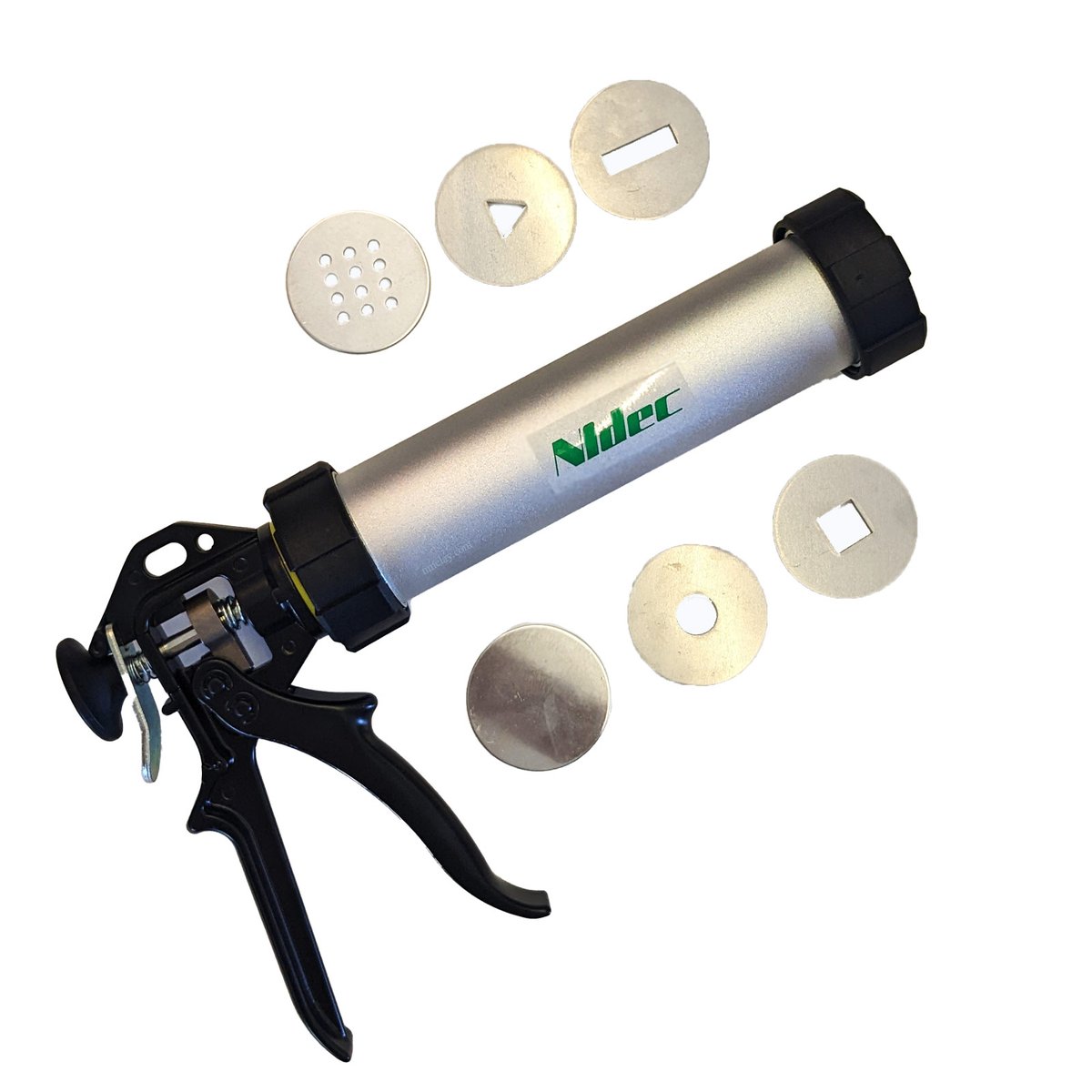 Shimpo Nidec Hand Held Extruder with 5 Dies