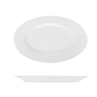 Rak Porcelain RMOP32 - Oval Plate Wide Rim 320mm | Industry Kitchens