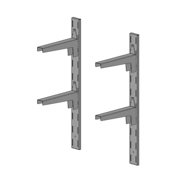Simply Stainless SS10.KITA 2 Tier Adjustable Wall Shelving Kit - Suits 600/900/1200/1500mm Shelves