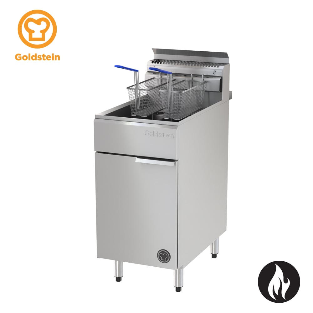 Goldstein VFGTL-X 450mm 2 x 16L Split V-Pan Gas Deep Fryer with 2 Baskets