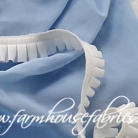 Box-Pleated, Italian Organdy, White 
