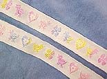Vintage Ducks/Shamrocks/Hearts Jac. Ribbon, Pastel Variegated 