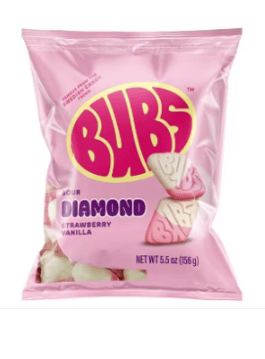Bubs Peg Bag Sour Diamond Strawberry Vanilla 5.5oz(156g)