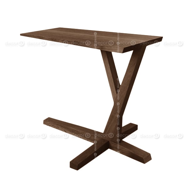 Frankel Solid Wood Cantilever Side Table - Walnut