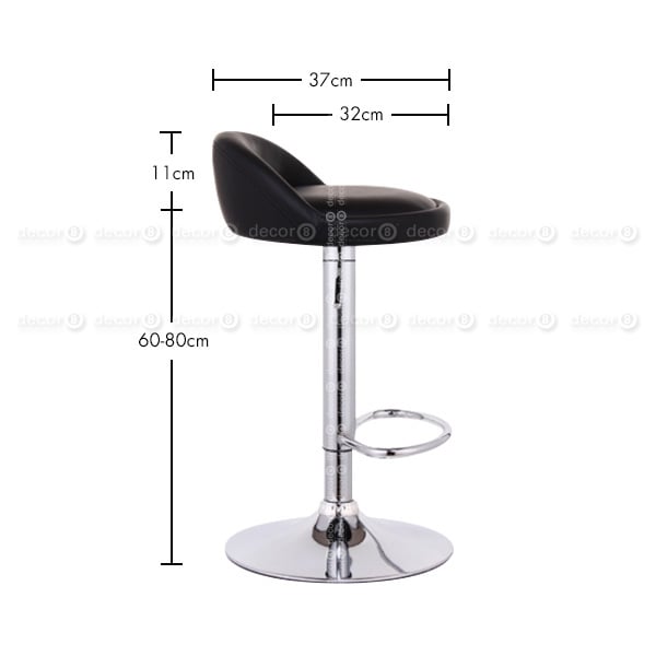 Jef Adjustable Barstool - Dimension