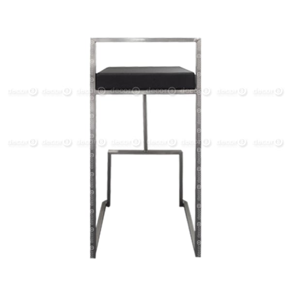Aline Steel Barstool - Black - Back View