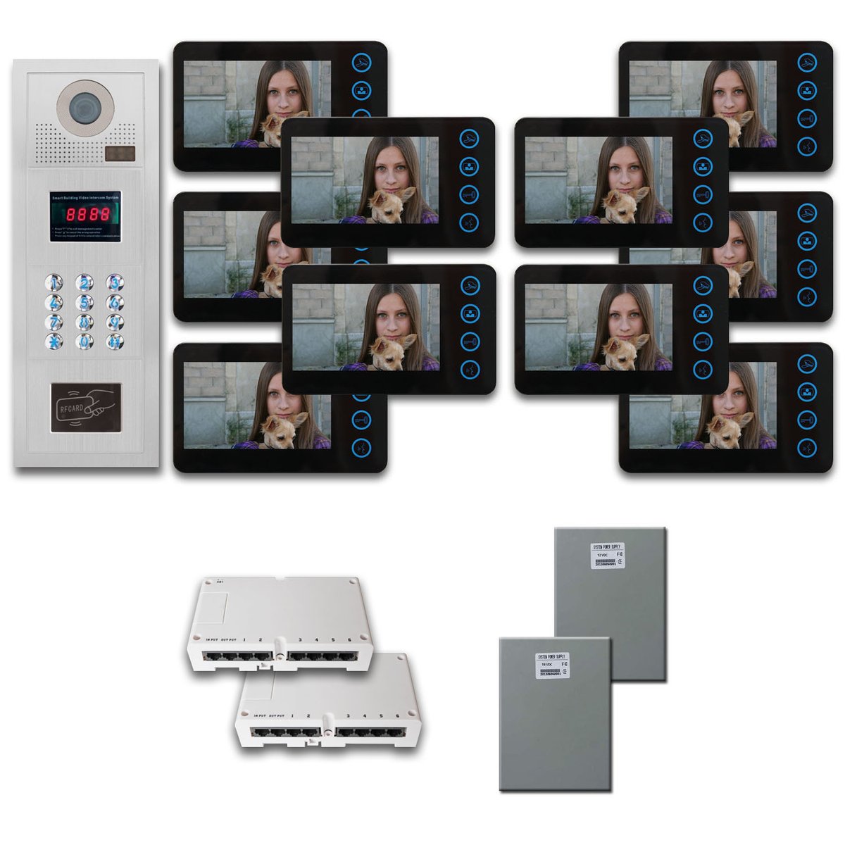 Building Video Intercom Security System Camera Call Kit