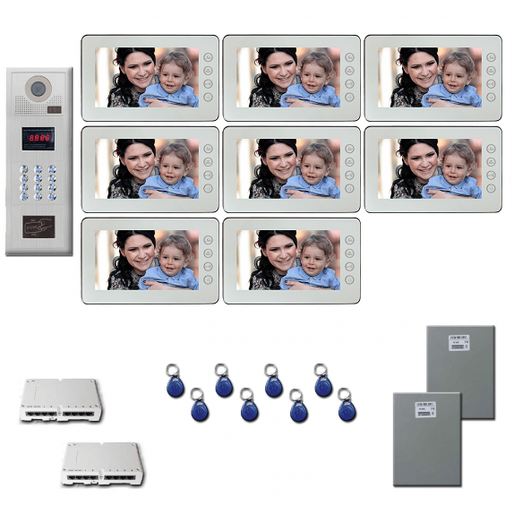 Office Building Video Entry Intercom System Camera Door Kit