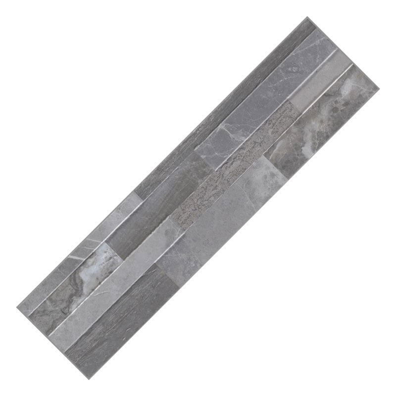 Gray Porcelain Stacked Stone - Dekora Ledger Panels