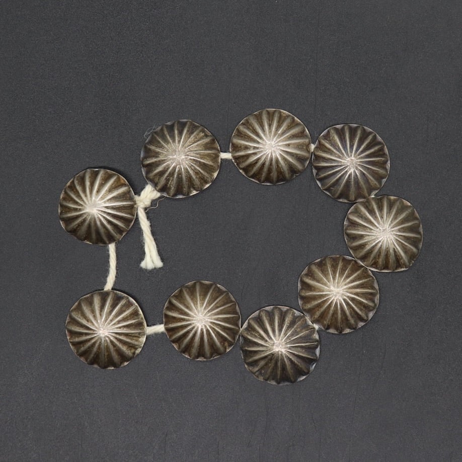 Toh-atin Gallery Durango Colorado Navajo Vintage Set of Nine Silver Buttons