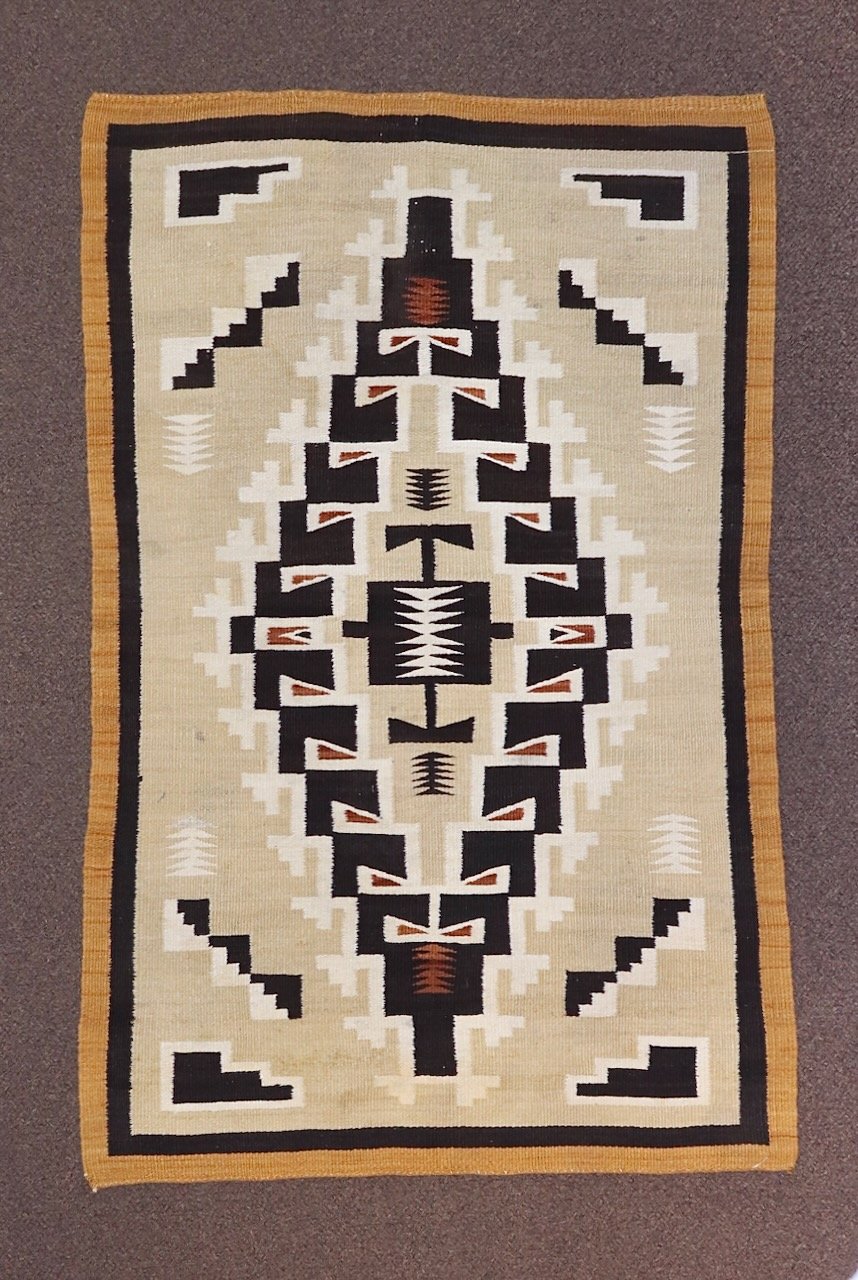 Toh-atin Gallery Durango Colorado Navajo Weaving with Geometric Design and Vegetal Dyes