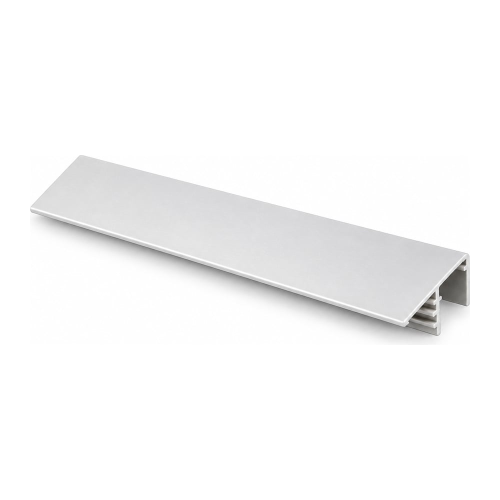 Anodized silver aluminum U-channel edge profile for 16mm multiwall polycarbonate panels on white background