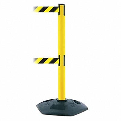 BARIER POST W/ BELT BLACK/YELLOW STRIPED 30RG74