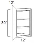 Assembled Classic Fudge 12" X 30" Wall Cabinet