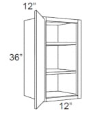 Assembled Classic Fudge 12" X 36" Wall Cabinet