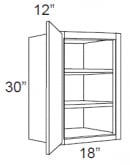 Assembled Classic Fudge 18" X 30" Wall Cabinet