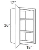 Assembled Classic Fudge 18" X 36" Wall Cabinet