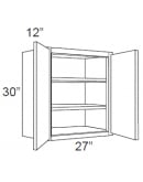 Assembled Classic Fudge 27" X 30"  Wall Cabinet