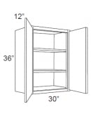 Assembled Classic Fudge 30" X 36" Wall Cabinet
