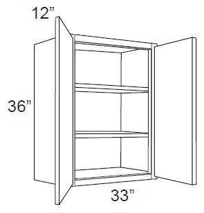 Assembled Classic Fudge 33" X 36" Wall Cabinet