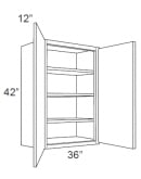 Assembled Classic Fudge 36" X 42" Wall Cabinet