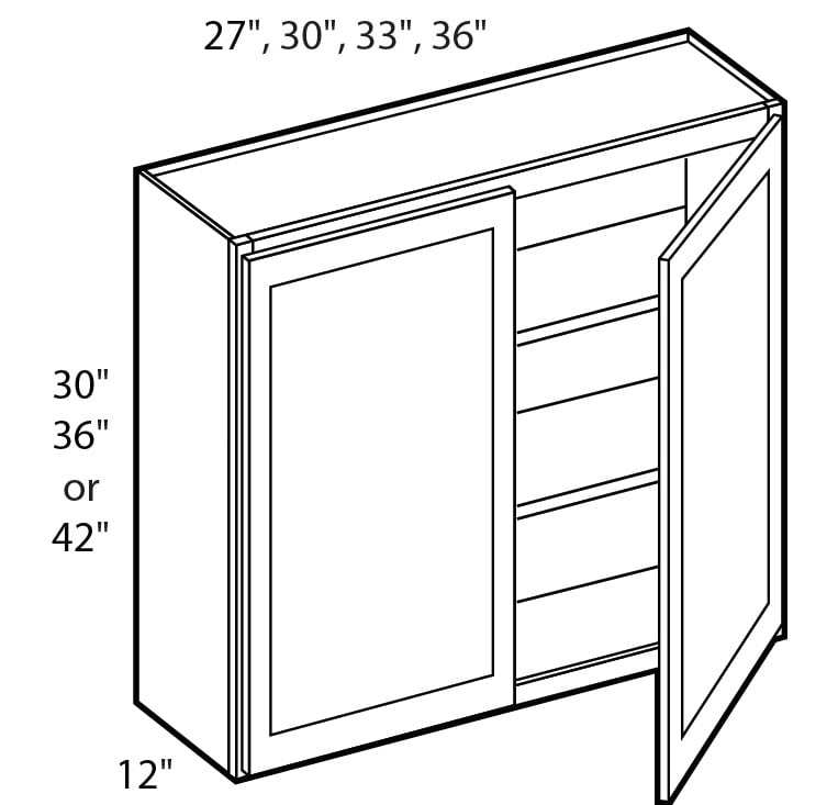 WoodCabinets4Less, Willowbrook 33" X 36" Wall Cabinet