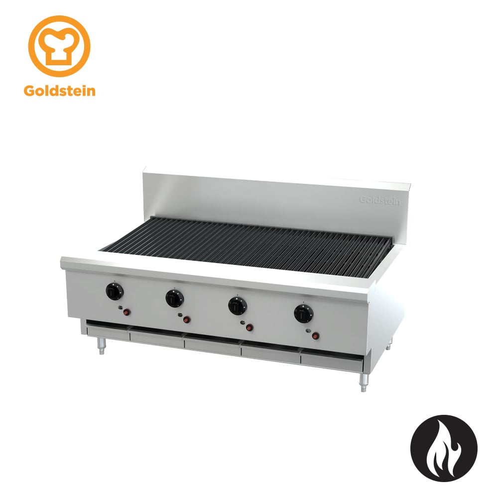 Goldstein RBA48L-X 1220mm Radiant Gas Char Broiler with Splashback