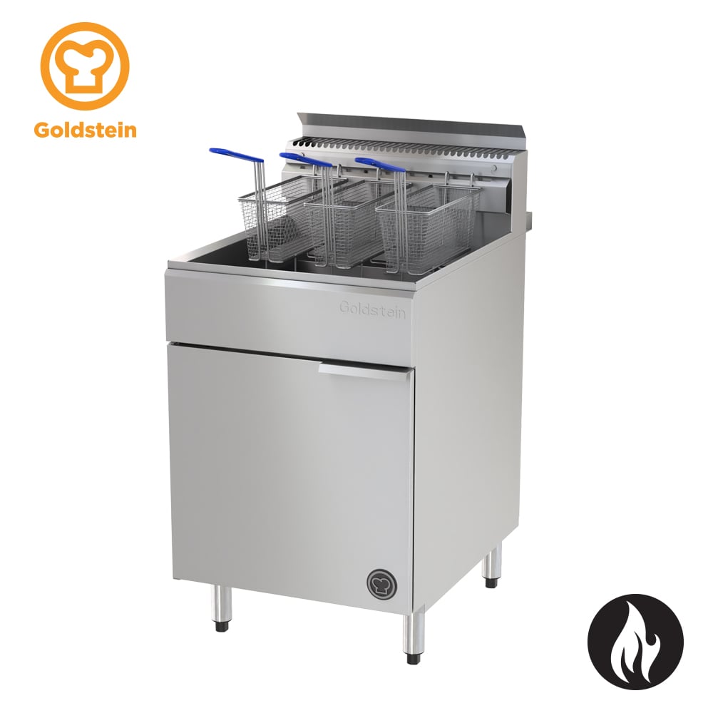 Goldstein VFG24L-X 600mm 36L Single V-Pan Gas Deep Fryer with 3 Baskets