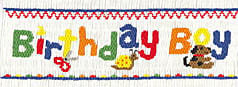 CEC- "Birthday Boy" Smocking Plate by Crosseyed Cricket  