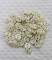 Hillcreek Designs Hand-Dyed 2-Hole Buttons,  Ivory - Teeny Weeny 3/16"