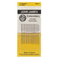 English Needles, Crewel "Embroidery", 16 Needles, Size 7 