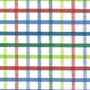 T-44 - Blue, Lime & White Tri-Color Cotton, 60" Wide 