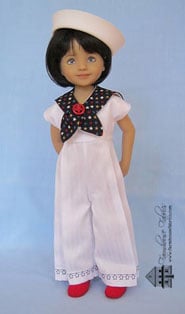 Sissy L. using Dollie Sized Fabrics for this Great Plazzo Outfit 