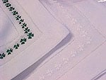 Shamrock, 14 X 20" Placemat, White Embroidery ONLY 