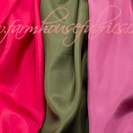Silk Batiste, 45" wide, Cranberry Red, Olive, Soft Plum