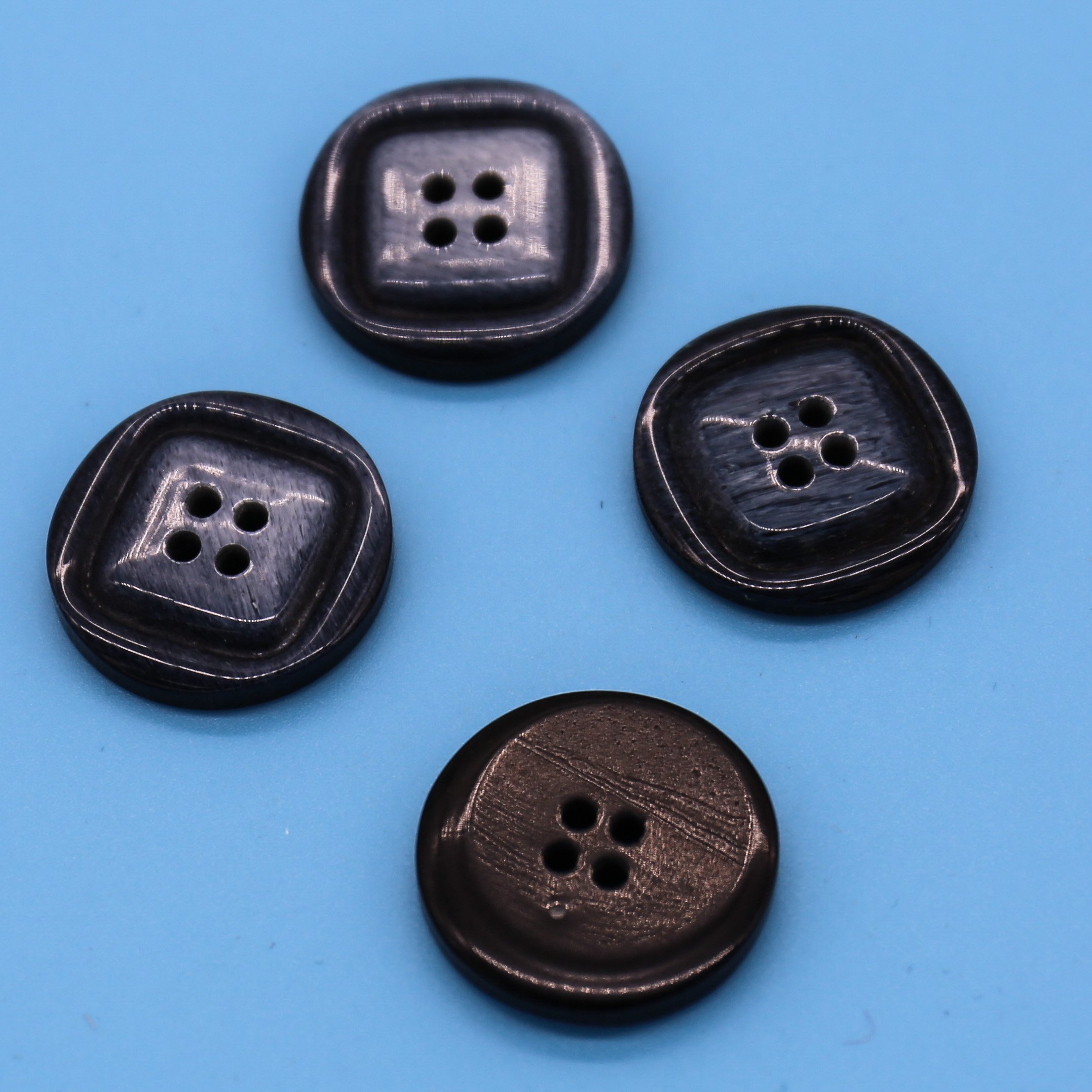Sponge Button Vintage - LOT of 4, 4-Hole, 1