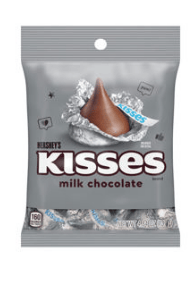 Hersheys Milk Chocolate Kisses Peg Bag 4.84 oz (137g)