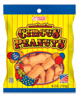 Melster Circus Peanuts Peg Bag 4oz (113g)