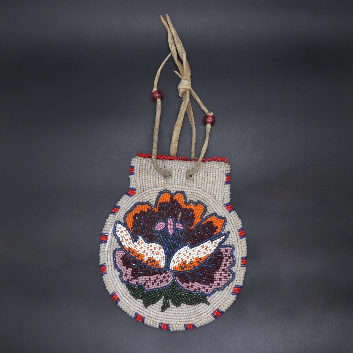 Toh-atin Gallery Durango Colorado Native Two Sided Floral Beaded Pouch